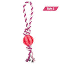 Dog Treat Balls Interactive Rope Rubber Toys for Small Dogs