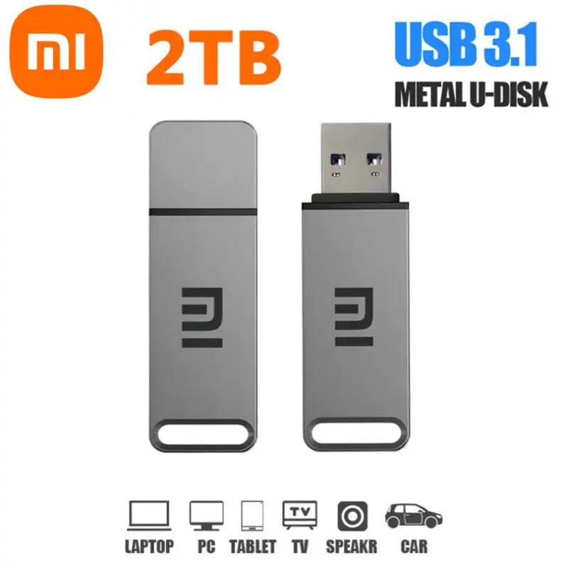 High-Speed 2TB XIAOMI USB 3.1 Flash Drive with Waterproof Metal Design  ourlum.com   
