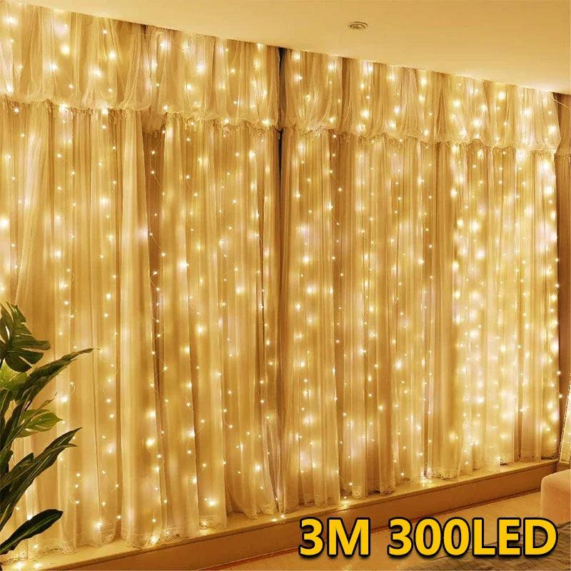 LED Curtain String Lights: Fairy Decor for Home Garden Ambiance  ourlum.com   