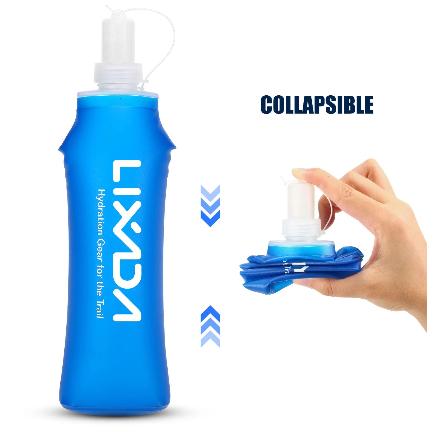 LIXADA 500ml Folding TPU Soft Flask Water Bottle for Outdoor Sports and Camping