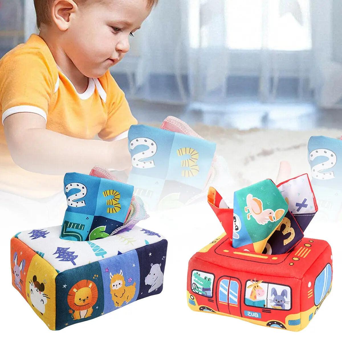 Magic Tissue Box Sensory Toy for Baby Learning & Play  ourlum.com   