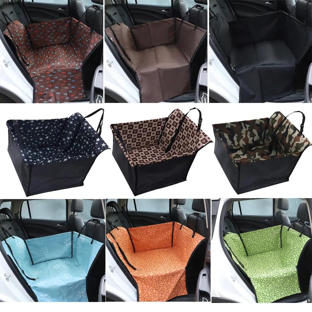 Car Seat Protector for Pets - Waterproof Single Seat Cover with Hammock and Cushion  ourlum.com   