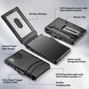 Leather Slim Wallet for Men with Money Clip RFID Blocking