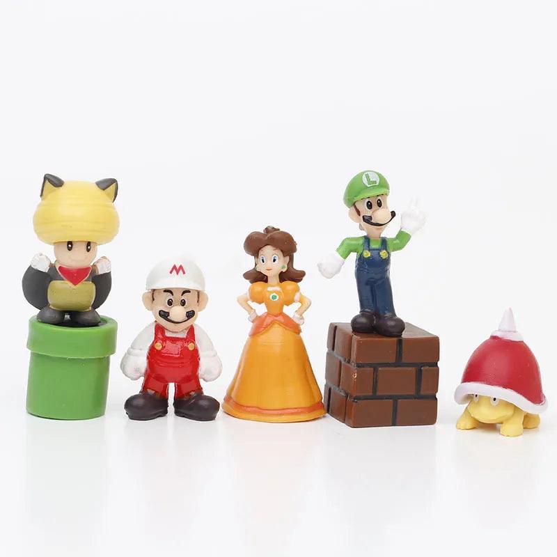 Super Mario Bros Bowser Anime Figures Set with Storage Bag - Ideal Gift for Children  ourlum.com   