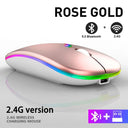 Wireless RGB Gaming Mouse: Ultimate Rechargeable Bluetooth Experience  ourlum.com Pink  