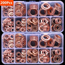 Copper Washer Gasket Nut and Bolt Set Assortment Kit M8 M10 M12 M14