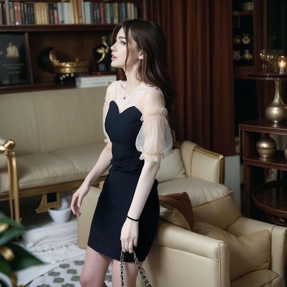 Black Off-Shoulder Party Dress: Elegant Summer Style