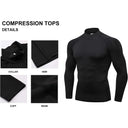 Men Bodybuilding Sport T-shirt Quick Dry Running Shirt Long Sleeve Compression Top Gym T Shirt Men Fitness Tight Rashgard