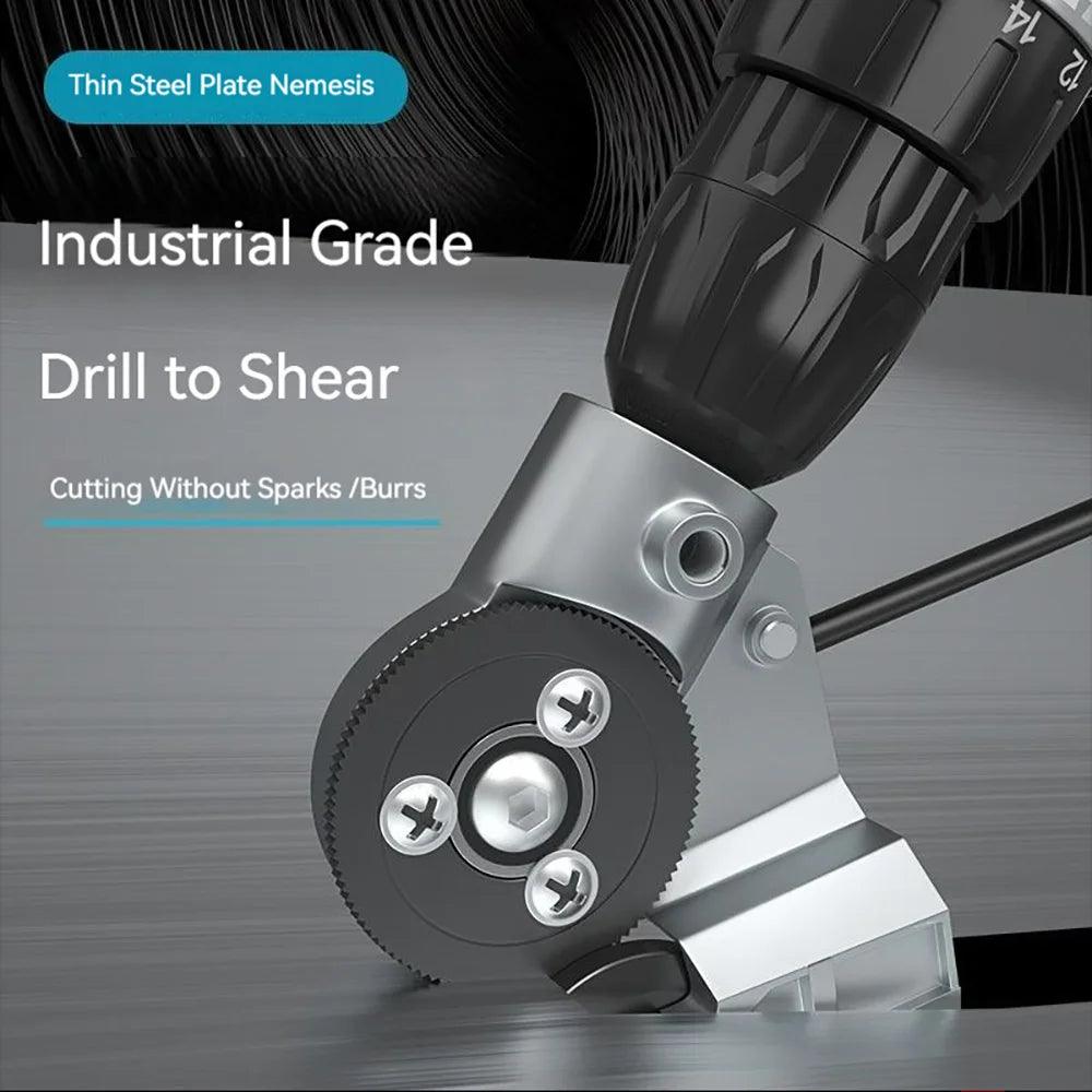 2024 Universal Electric Drill Shear Plate Cutter Metal Sheet Cutting Tool Nibbler Sheet Metal Cut Plate Punch Scissors Machine  ourlum.com   