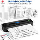 New A4 Portable Printer Wireless M832 Inkless Thermal Mobile