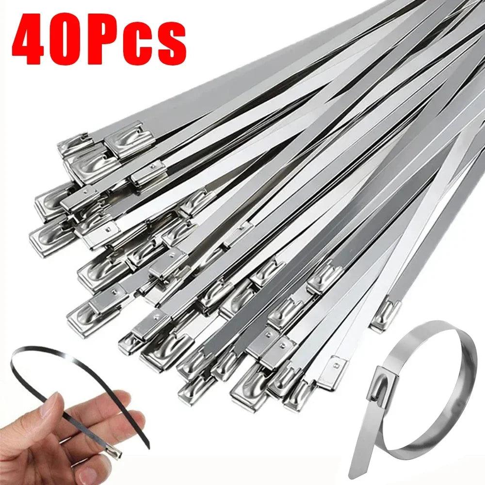 Stainless Steel Cable Ties Set - Premium Wire Management Solution for Home and Industrial Use  ourlum.com   
