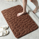 Embossed Pebble Bath Rug Non-Slip Memory Foam Mat 24x17