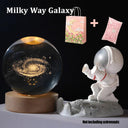 Valentines Day Gift  Galaxy Crystal Ball lamp 3D planet moon lamp USB LED night light  ourlum.com Gift box limit-B-01  