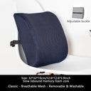 Ergonomic Gel Memory Foam Lumbar Support Cushion for Car