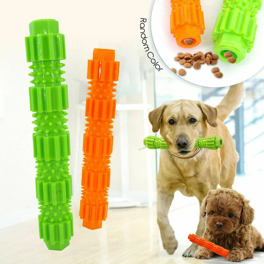 Aggressive Chewers Dog Toy: Treat Dispensing Rubber Teeth Cleaning Squeaker  ourlum.com   