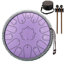 Hluru 13 Inch 15 Notes Steel Tongue Drum Glucophone C Tone