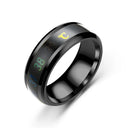 Smart Sensor Body Stainless Steel Love Band Ring With Temperature Measurement