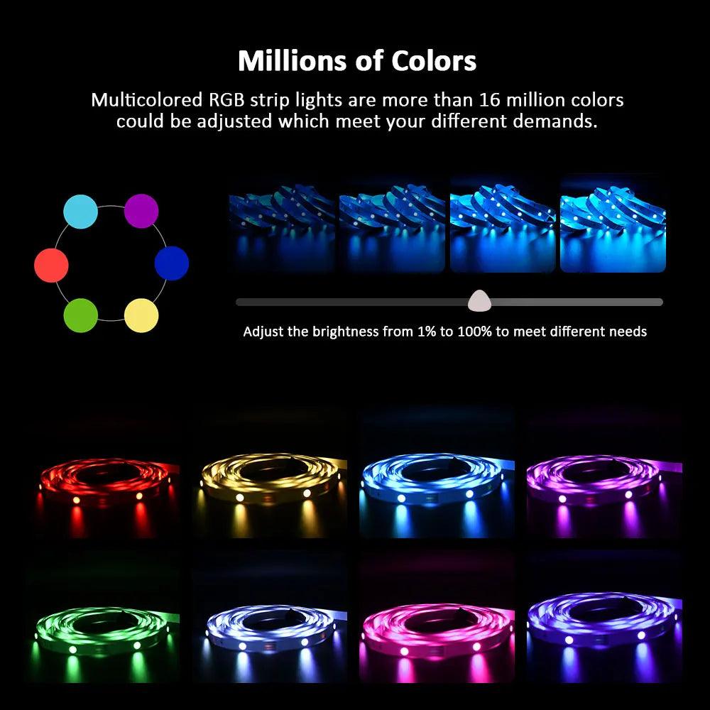 ColorRGB LED Strip Light: Brighten Your Space with Music Sync Glow  ourlum.com   