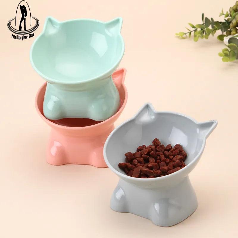 Pet Cat Dog Food Bowl: Large Capacity Cartoon Shape Dispenser Cute Supplies  ourlum.com   