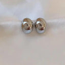 Chunky Vintage Gold Teardrop Earrings Elegant Steel Jewelry