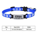 Adjustable Personalized Nylon Cat Collar with Bell and Safety Tag  ourlum.com   