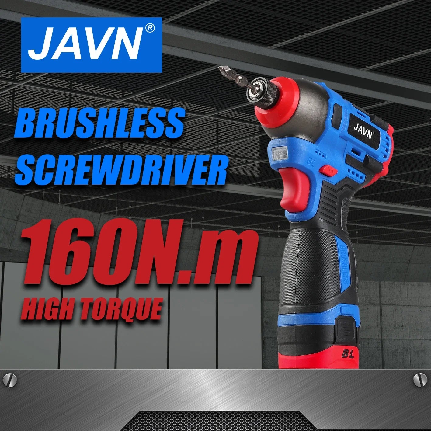 JAVN 16V Electric Drill Screwdriver 160N.m impact Driver cordless drill Household Multifunction Hit Power Tools  ourlum.com   
