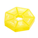 7-Day Pill Case with Date Reminder: Portable Tablet Holder for Travel  ourlum.com Yellow  