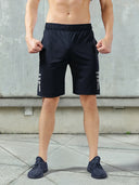 SONECHOKI Running Shorts Men Striped Printing Loose Fit