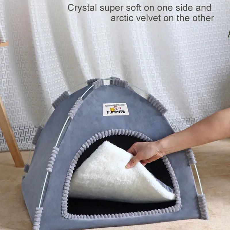 Cozy Cat & Dog Tent House: All-Season Waterproof Pet Shelter & Bed  ourlum.com   