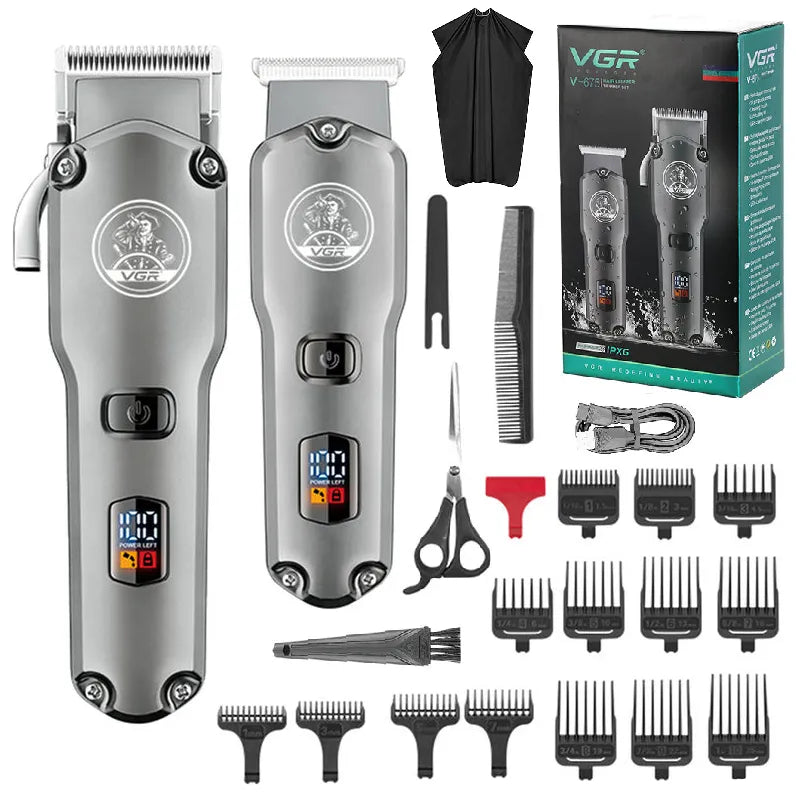 Professional Combo Kits Hair Clipper Electric Powerful Hair Trimmer For Men Rechargeable Cordless Haircut Machine Lithium Ion