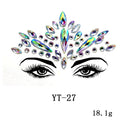 3D Sexy Face Tattoo Stickers Temporary Tattoos Glitter Fake Tattoo Rhinestones Masquerade for Women Party Face Jewels Tattoo  ourlum.com NO.44  