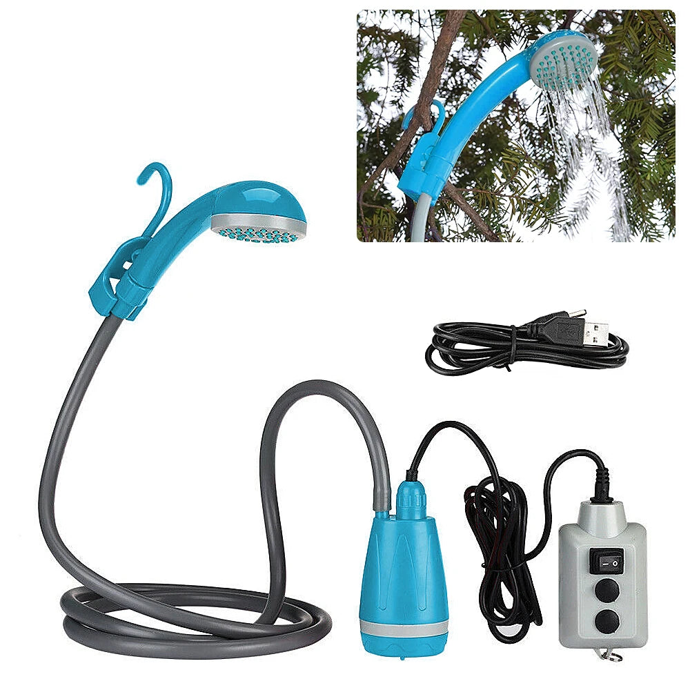 Rechargeable Portable Outdoor Shower System for Camping, Hiking, and Travel