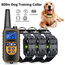 Advanced Waterproof Electric Dog Training Collar with Remote Control - Adjustable Shock Vibration Sound  ourlum.com For 3 dogs black US Plug United State