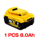 Original DCB200 20V 8000mAh Lithium Battery For Dewalt