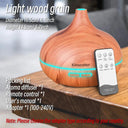 500ml Wood Grain Aromatherapy Diffuser with Remote Control  ourlum.com Light Wood 500ml EU Adapter 