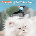 Pet Deshedding Brush: Dual-Sided Professional Grooming Tool for Cats and Dogs  ourlum.com   