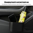 Portable Plastic Car Trash Can With Lid Box - Easy Clean