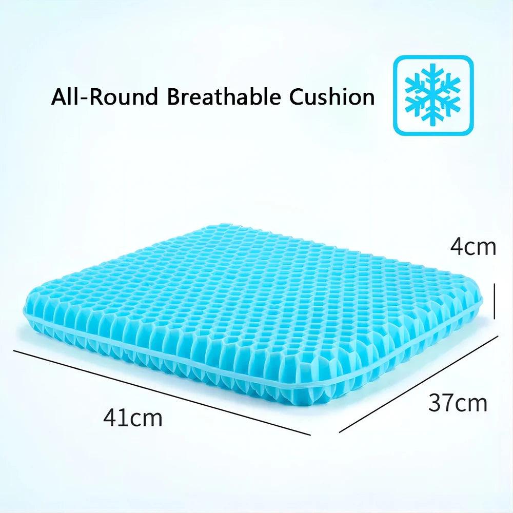 Honeycomb Gel Seat Cushion for Massage and Cooling, Elastic PU Foam Sofa Chair Pad