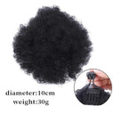 4Inch Afro Puff Drawstring Ponytail Clip-In Hair Bun Accessory