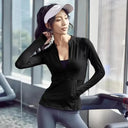 2024 Long Sleeve Sports Jacket Women Zip Fitness Yoga Shirt Winter Warm Gym Top Activewear Running Coats Workout Clothes Woman