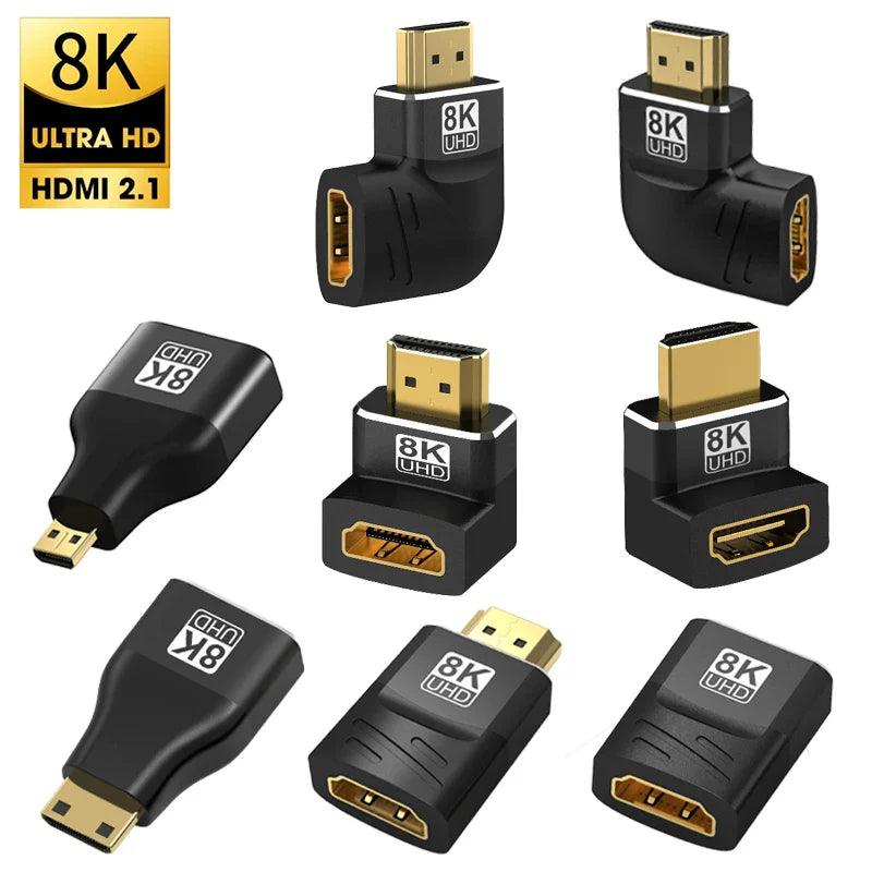 Ultimate 8K HDMI-compatible Cable Connector: High-Speed HDMI Adapter  ourlum.com   