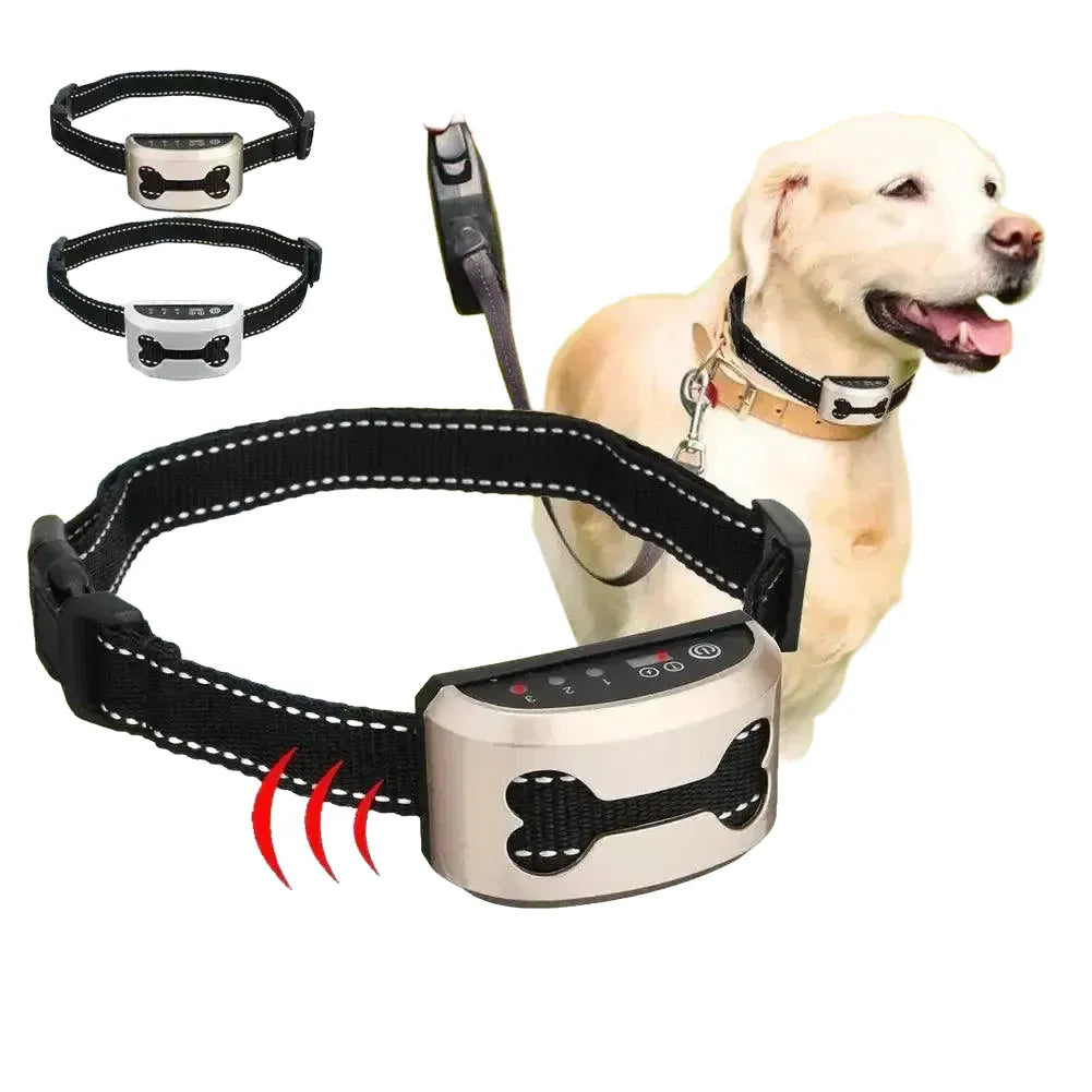 Dog Training Collar: Rechargeable Anti-Bark Safety Shock Humane Waterproof Design  ourlum.com