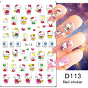 Adorable Cartoon Hello Kitty Nail Sticker Set for Nail Art