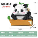 Kawaii Panda Micro Building Block Animals Toy: Creative DIY Assembled Bricks, Christmas Gift  ourlum.com W1118(Easy version)  