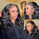 Body Wave HD Lace Front Bob Wig Premium Brazilian Remy Hair