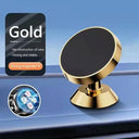 Magnetic Car Phone Holder: Premium Magnet Mount Stand for GPS Support  ourlum.com Golden  