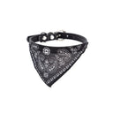 Pet Dog Bandana Collar with Leather Accessories: Cute Design, Quality Assurance, All Seasons.  ourlum.com style 2 black S 