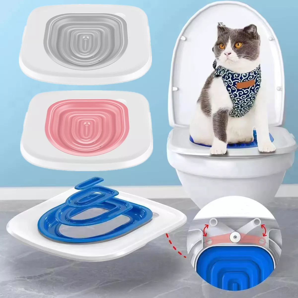 Cat Toilet Trainer Set: Easy Install Self-Service Training Kit  ourlum.com   