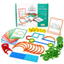 Wooden Creative Sticks Rings Puzzle Game: Color Shape Logic Skills Educational Toy  ourlum.com   