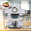 4L Stainless Steel Gold Warming Container Chafing Dish Food Warmer Food Insulation for Home Accessories